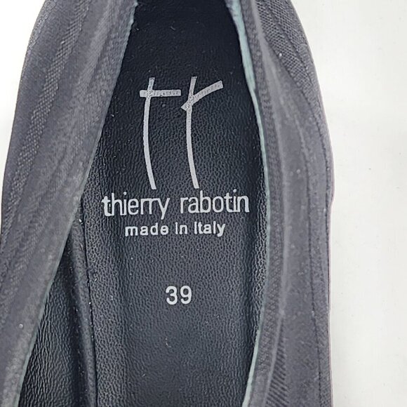 THIERRY RABOTIN Nasso NWOB Black Stripe Flats Shoes - Picture 6 of 7